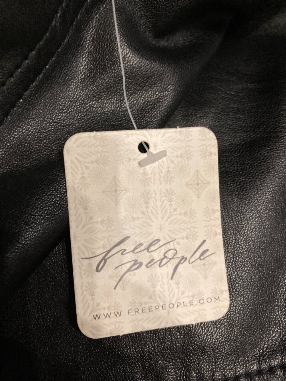 Free People Black Vegan Leather Maxi Skirt Size 0 XS - New With Tags - Picture 7 of 8